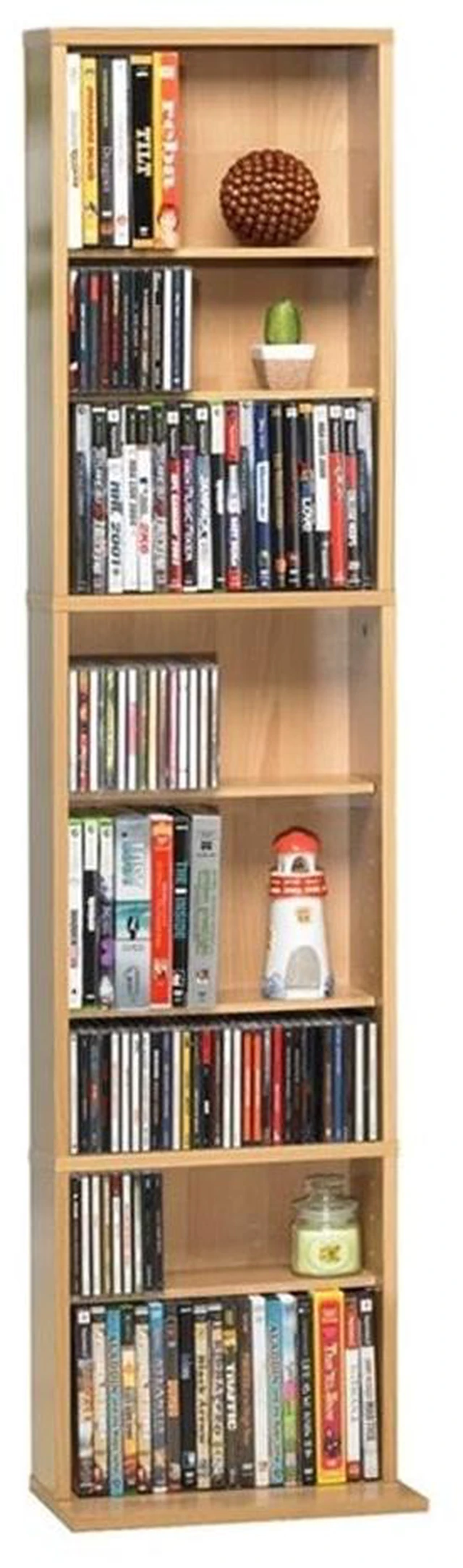 Alt view image 7 of 7 - 74735728 Summit CD DVD Shelf For Inside, Media & collectable storage, Engineered Wood, Maple, FURNITURE