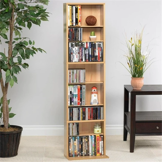 Alt view image 2 of 7 - 74735728 Summit CD DVD Shelf For Inside, Media & collectable storage, Engineered Wood, Maple, FURNITURE