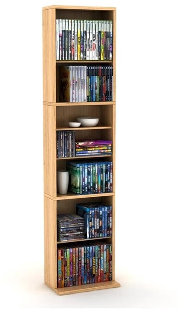 Alt view image 6 of 7 - 74735728 Summit CD DVD Shelf For Inside, Media & collectable storage, Engineered Wood, Maple, FURNITURE