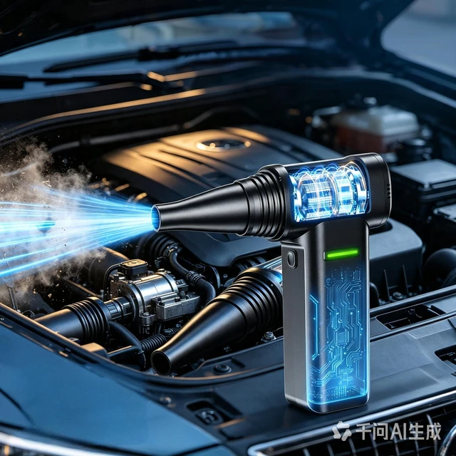 Alt view image 4 of 7 - Compressed Air Duster, 300000RPM 500g Max Wind Pressure Cordless Rechargeable Electric Air Duster, Canned Air Duster for Computers, 4-Gear Turbo Dust Blower for Keyboard PC Outdoor Car