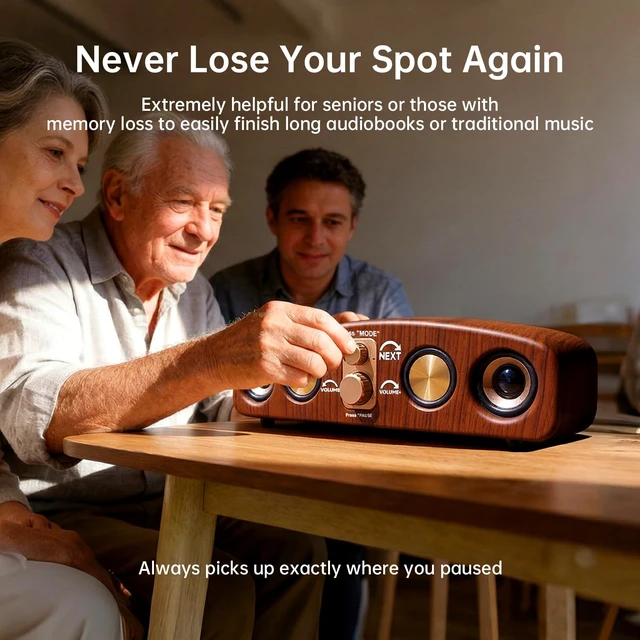 Alt view image 5 of 7 - Simple Music Player for Elderly MP3 Audio Player with Large Knob & Easy Operation as Alzheimers Dementia Visually Impaired Seniors Patients Product Gift - with 32GB TF Card