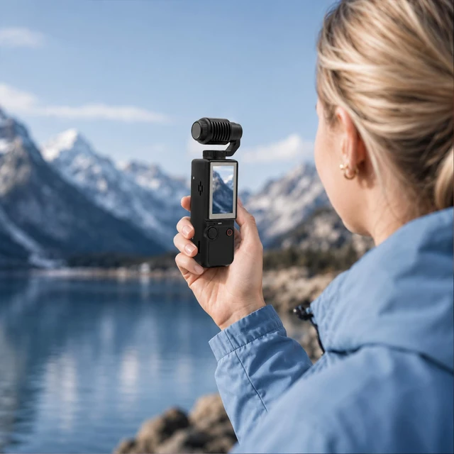 Alt view image 7 of 7 - 4K Handheld Camera for Vlogging 66M Small Pocket Tripod Body Cameras 4K Video Recording&66M Photo 180° Rotating Lens 1.9in Screen 5 Hours Working Auto&Manual Focusing Tripod, 16GB Card