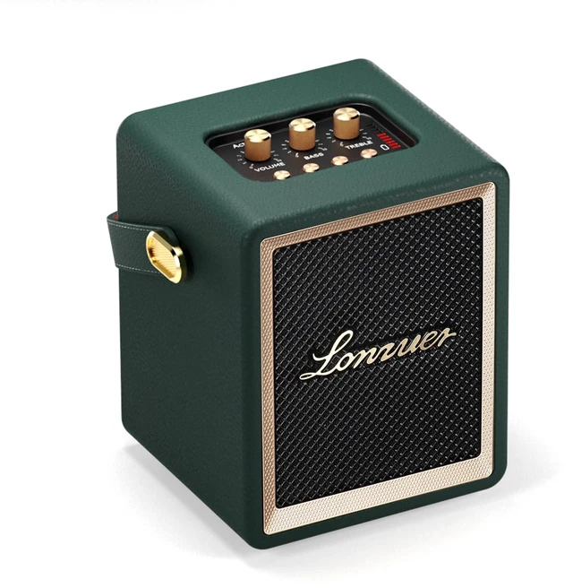 Main image of Action Wooden Portable Speaker with Handle Small Portable Bluetooth Speakers with 5000mAh Battery Speakers Bluetooth Wireless for Indoor Outdoor Campaign (Green)