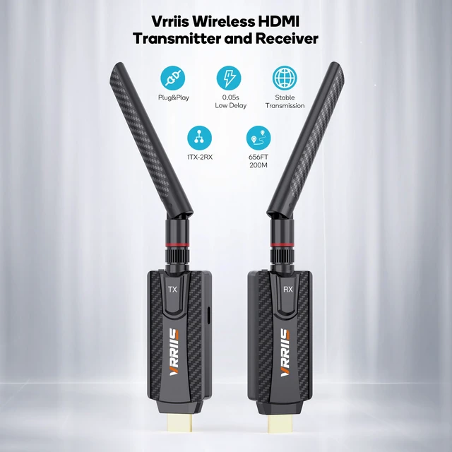 Alt view image 2 of 7 - Wireless HDMI Transmitter and Receiver,Plug and Play,1080P Wireless HDMI Extender Kit Support 2.4GHz and 5GHz for Streaming Video from Laptop,Pc,TV Box to Monitor,TV,Projector