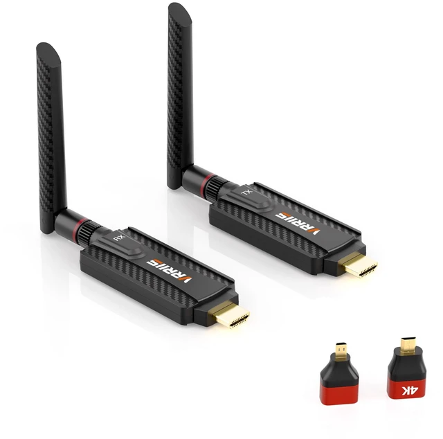 Main image of Wireless HDMI Transmitter and Receiver,Plug and Play,1080P Wireless HDMI Extender Kit Support 2.4GHz and 5GHz for Streaming Video from Laptop,Pc,TV Box to Monitor,TV,Projector