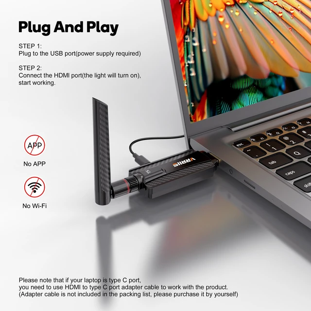 Alt view image 5 of 7 - Wireless HDMI Transmitter and Receiver,Plug and Play,1080P Wireless HDMI Extender Kit Support 2.4GHz and 5GHz for Streaming Video from Laptop,Pc,TV Box to Monitor,TV,Projector