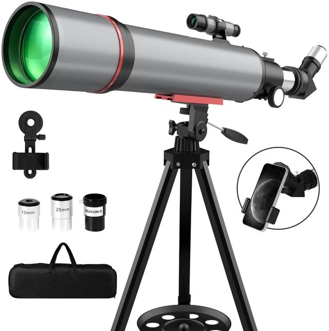 Main image of 90600 Telescope for Adults Beginners High Powered, Astronomy,Portable, Professional Refractor, with Adjustable Tripod, Phone Adapter, Carry Bag