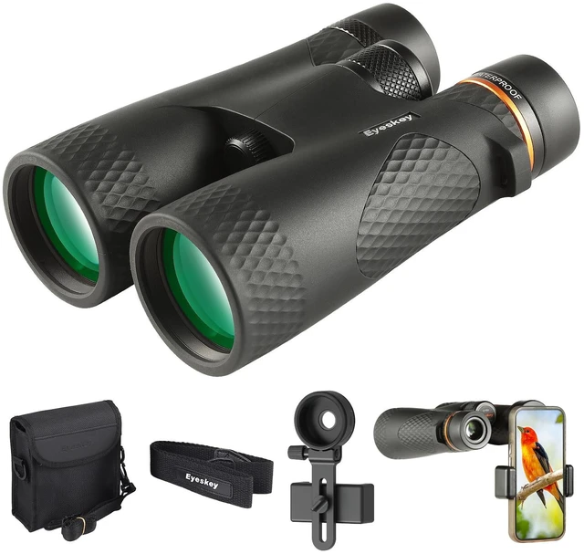 Main image of Whisper 12x50 Binoculars for Adults - High Power Bird Watching Binoculars with Smartphone Adapter, ED Optics & Fog-Proof for Long-Range Birding