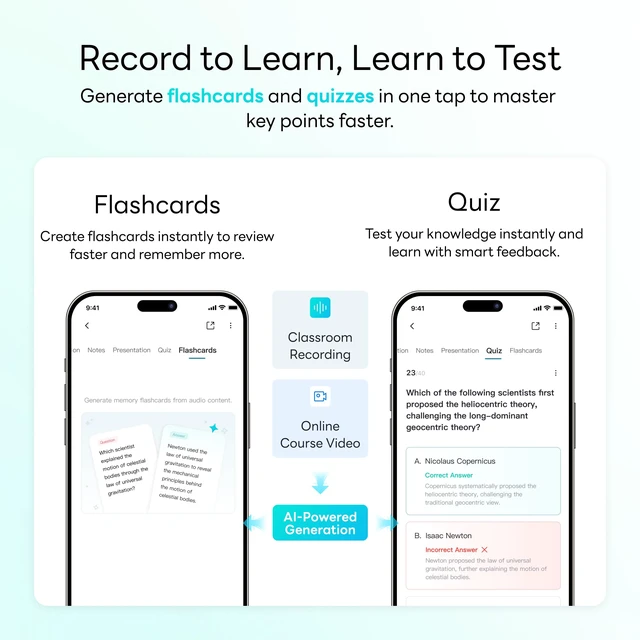 Alt view image 7 of 7 - WaveNote TAG AI Voice Recorder Speech-to-Text Transcription & Summary, 42-Hour Long Recording, Real-Time Translation, Ideal for Business Meetings, Lectures, Interviews, 40-Day Standby