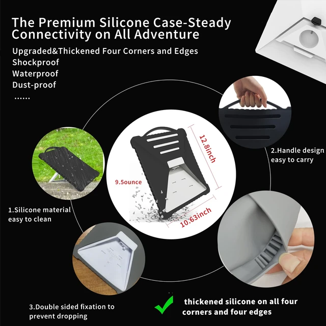 Alt view image 5 of 7 - Strong Suction Starlink Mini Mounts&Cover Case,2-in-1 Stable Hailproof Custom Outdoor Starlink Mini Suction Cup MountALL-METAL Adjust Angle Satellite Dish Kit for Car RV Road Trips Windproof