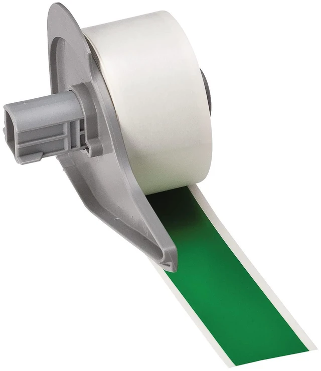 Main image of All Weather Permanent Adhesive Vinyl Label Tape for M710 and BMP71 Printers - 1" x 50', Green. M7C-1000-595-GN