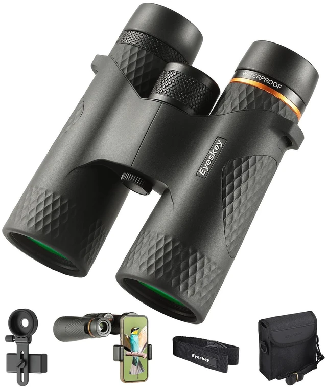 Main image of Whisper 10x42 Binoculars for Adults - ED Glass Birding Binoculars with Phone Adapter, Lightweight & Waterproof for Backyard Birding, Migration Watching