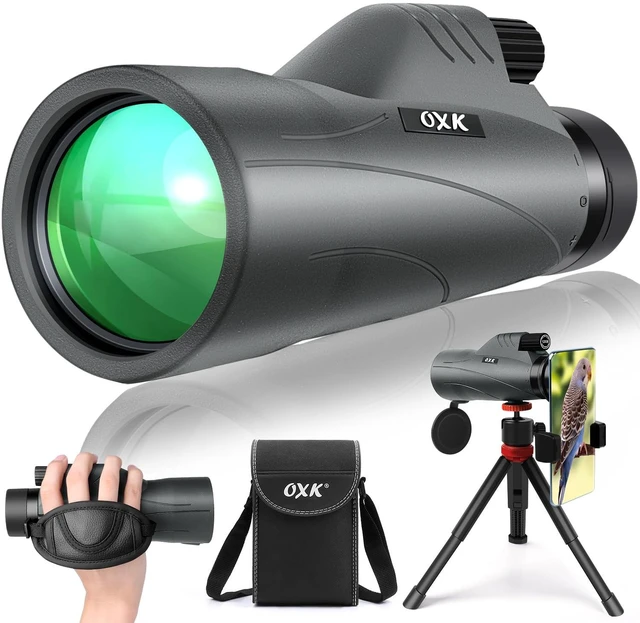Main image of 12x56 High Power Monocular Telescope with Smartphone Adapter Tripod Travel Bag, Larger Vision Monoculars for Adults with BAK4 Prism & FMC Lens, Suitable for Bird Watching Hunting Hiking Camping