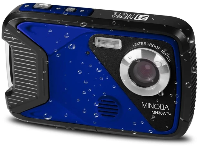 Main image of MN30WP 21MP Full HD 2.8" Touch LCD Screen Digital Camera, Blue Includes pouch, USB cable and hand strap for storage, charging and safety