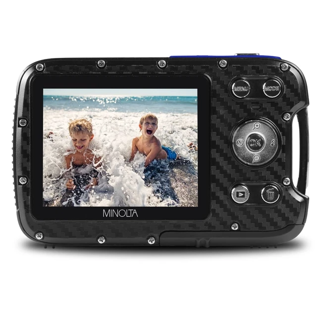 Alt view image 3 of 6 - MN30WP 21MP Full HD 2.8" Touch LCD Screen Digital Camera, Blue Includes pouch, USB cable and hand strap for storage, charging and safety