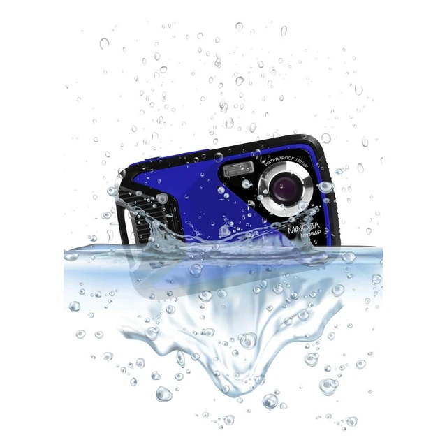 Alt view image 5 of 6 - MN30WP 21MP Full HD 2.8" Touch LCD Screen Digital Camera, Blue Includes pouch, USB cable and hand strap for storage, charging and safety