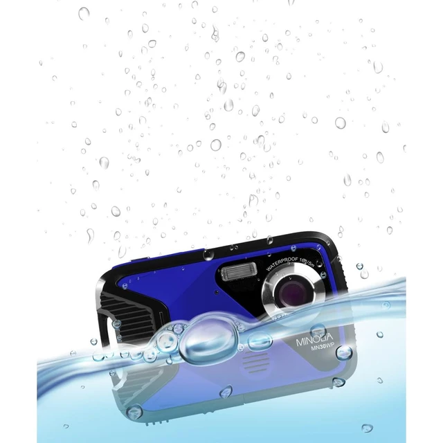 Alt view image 6 of 6 - MN30WP 21MP Full HD 2.8" Touch LCD Screen Digital Camera, Blue Includes pouch, USB cable and hand strap for storage, charging and safety