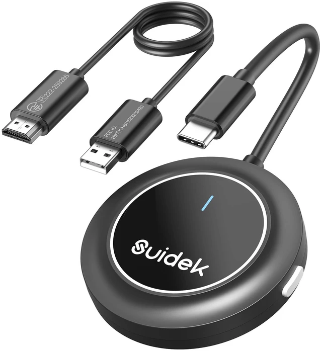 Main image of Wireless HDMI Display Dongle Adapter,USB-C to HDMI Transmitter and Receiver 4K Decode 1080P@60Hz Output,98FT/30M Stream Video from Laptop/PC/Smartphone to TV/Projector/Monitor