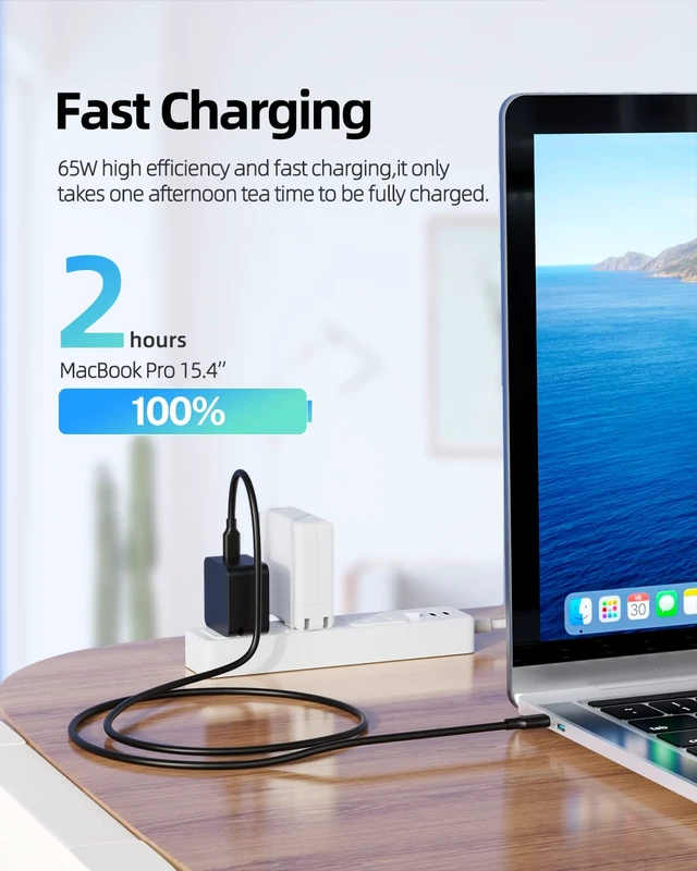 Alt view image 6 of 7 - 65W GaN PD USB-C Foldable Mini Charger Fit for LG Gram 17Z90TL 17Z90TP 17Z90T 16Z90TL 16Z90TP 16Z90T 16Z90TS 16T90TP 15U50T 15Z80T 15Z90T 14Z90T Laptop Adapter Power Cord