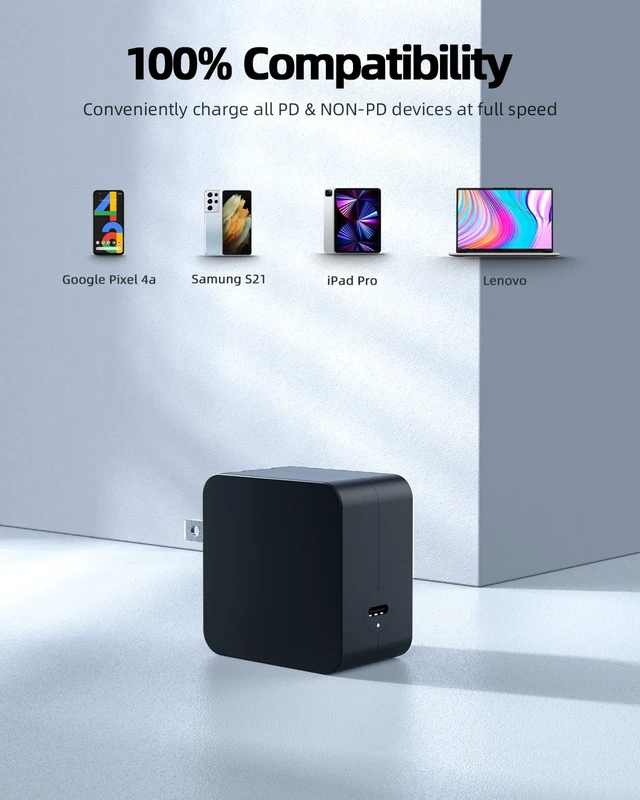 Alt view image 7 of 7 - 65W GaN PD USB-C Foldable Mini Charger Fit for LG Gram 17Z90TL 17Z90TP 17Z90T 16Z90TL 16Z90TP 16Z90T 16Z90TS 16T90TP 15U50T 15Z80T 15Z90T 14Z90T Laptop Adapter Power Cord