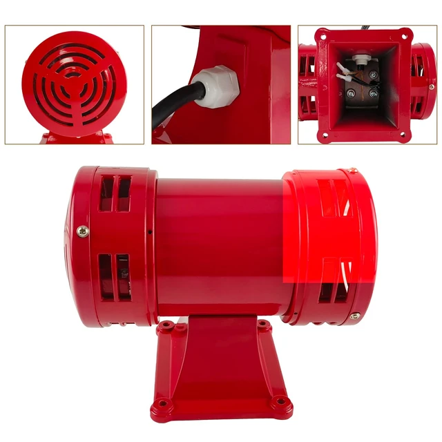 Alt view image 4 of 7 - 110V 150dB Industrial Motor Driven Siren Alarm for Home Outdoor 150dB super loud alarm, heavy duty metal construction, weather resistant,110V 60Hz industrial electric motor driven siren