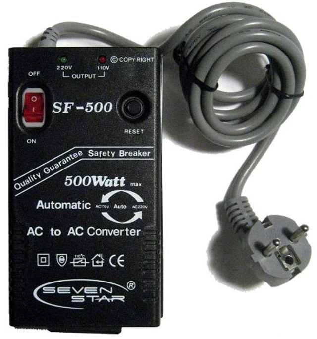 Alt view image 2 of 3 - SF500 500W 110v/220v 220v/110v Step Up/Down Automatic Transformer Adapter