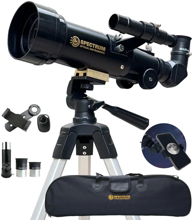 Main image of SpectrumOI Telescope for Kids, Telescope for Adults Astronomy Gifts for Kids 8-12 - Premium Refractor 70mm Aperture with Carry Bag and Phone Holder