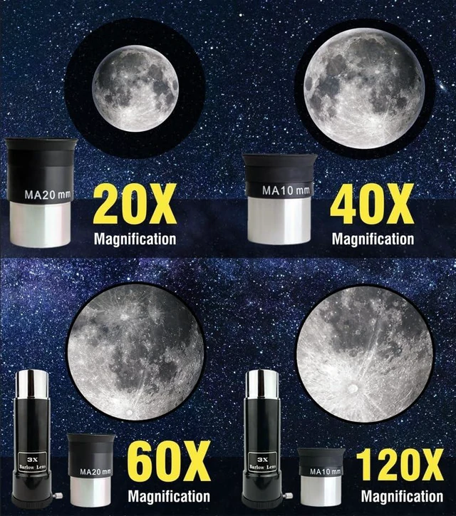 Alt view image 4 of 7 - SpectrumOI Telescope for Kids, Telescope for Adults Astronomy Gifts for Kids 8-12 - Premium Refractor 70mm Aperture with Carry Bag and Phone Holder