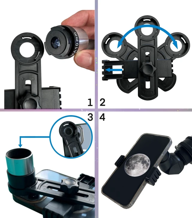 Alt view image 7 of 7 - SpectrumOI Telescope for Kids, Telescope for Adults Astronomy Gifts for Kids 8-12 - Premium Refractor 70mm Aperture with Carry Bag and Phone Holder