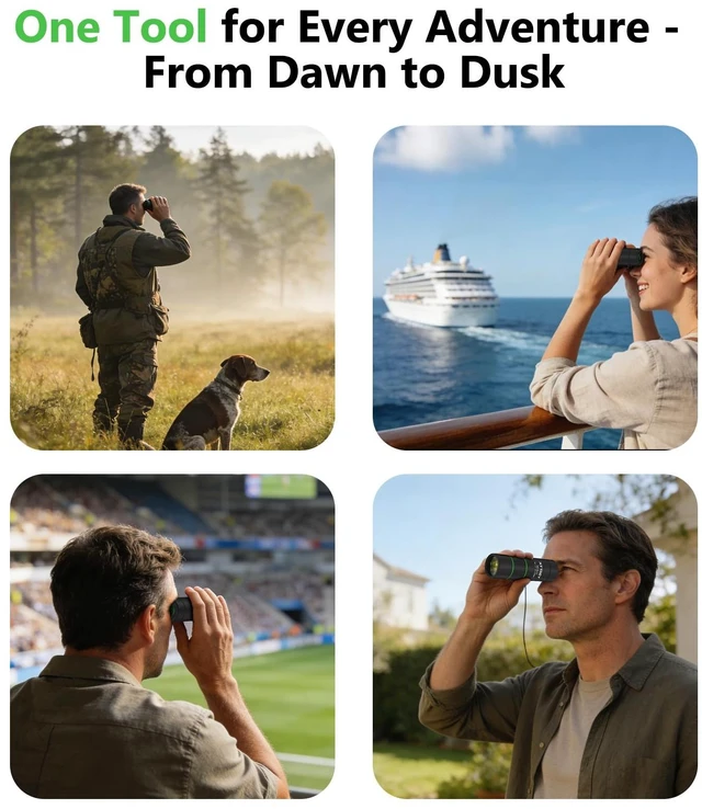 Alt view image 6 of 7 - 8x32 Monocular Telescope for Adults, High Power BAK4 Prism FMC Coating IPX7 Waterproof Compact Scope for Bird Watching Hunting Hiking Travel Gift with Carrying Case
