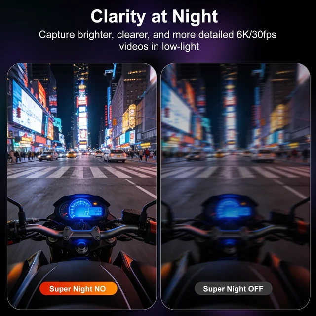 Alt view image 3 of 7 - 6K/30fps Action Camera Stunning Low-Light Imaging Dual Screen Touch with 9:16 Vertical,170°Wide FOV,30M Waterproof Underwater Camera for Snorkeling EIS Remote Control(32GB)