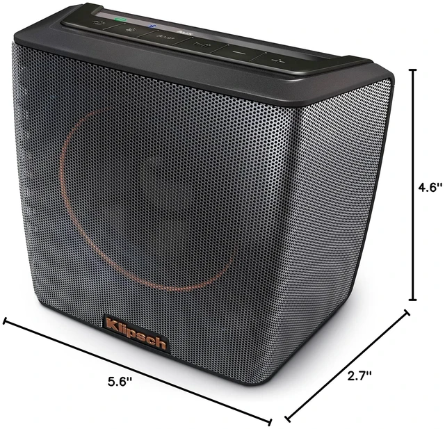 Alt view image 6 of 6 - Groove Portable Wireless Bluetooth Speaker with Long-Lasting Battery Life and Highly-Rated Bluetooth Connection (Black)