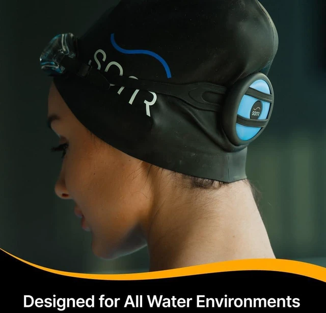 Alt view image 3 of 7 - Music Open-Ear Underwater Music Player for Swimmers Bundle with Storage Case (Blue)