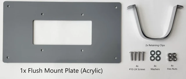 Alt view image 2 of 5 - Flush Mount Plate for Boltshield Whole House Surge Protection Device, for mounting Surge Protector, Acrylic (Gray)