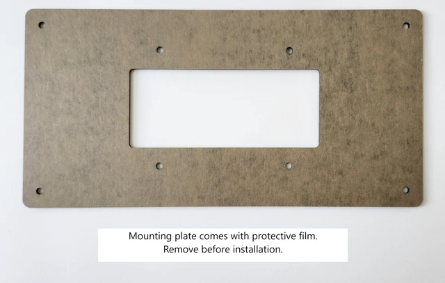 Alt view image 5 of 5 - Flush Mount Plate for Boltshield Whole House Surge Protection Device, Acrylic (Black)