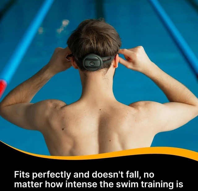 Alt view image 5 of 7 - Music Open-Ear Underwater Music Player for Swimmers Bundle with Storage Case (Graphite)