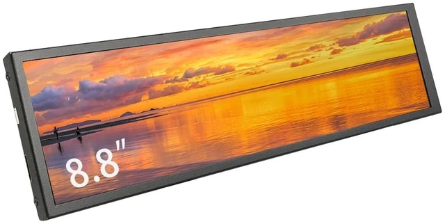 Main image of 8.8 inch Monitor PC Case Temperature Display mini Ultra Wide Secondary Screen Long Stretched Bar Display AIDA64 PC Sensor Panel 1920x480 Small Temp Monitor for RPi CPU Monitoring