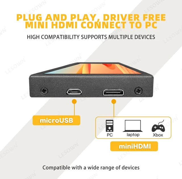 Alt view image 3 of 7 - 8.8 inch Monitor PC Case Temperature Display mini Ultra Wide Secondary Screen Long Stretched Bar Display AIDA64 PC Sensor Panel 1920x480 Small Temp Monitor for RPi CPU Monitoring