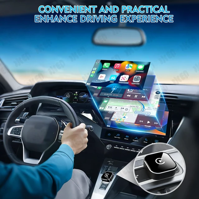 Alt view image 7 of 7 - Wireless CarPlay Adapter, 2-in-1 Mini CarPlay & Android Auto Wireless Adapter, Plug & Play, Auto Connect, Car Accessories, Car Play Dongle Compatible with iPhone & Android