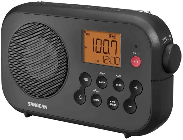 Alt view image 2 of 4 - PR-D12 AM/FM NOAA Weather Alert Digital Tuning Portable Radio, Black
