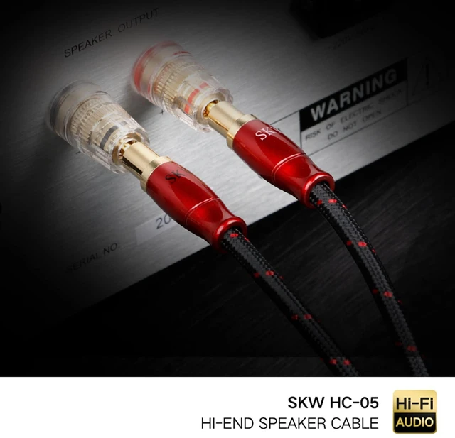 Alt view image 2 of 5 - Single Speaker Cable with Convertible Banana and Spade Plugs Entry Level HC Series Cable 9.8ft/3M (One Cable)