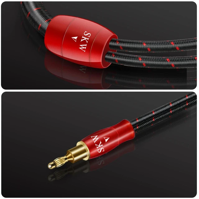 Alt view image 5 of 5 - Single Speaker Cable with Convertible Banana and Spade Plugs Entry Level HC Series Cable 9.8ft/3M (One Cable)