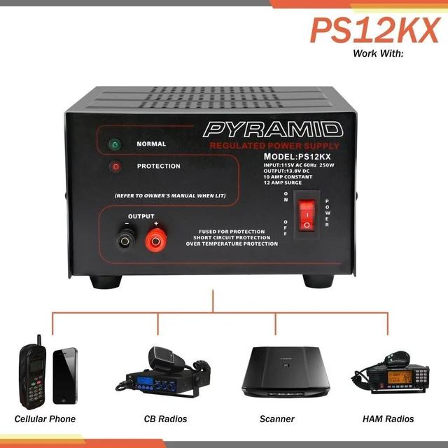Alt view image 4 of 6 - Bench Power Supply AC-to-DC Power Converter 10 Amp Power Supply (PS12KX)