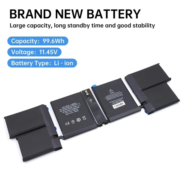 Alt view image 3 of 6 - A2527 Battery for Apple MacBook Pro 16'' A2485(Late 2021) MK183LL/A MK193LL/A MK1E3LL/A MK1A3LL/A EMC3651 Free Tools