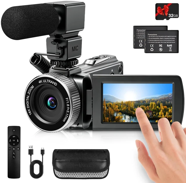 Main image of Video Camera Camcorder HD 2.7K 48MP Vlogging Camera for YouTube HD2.7K 36MP Camcorder with 32GB SD Card