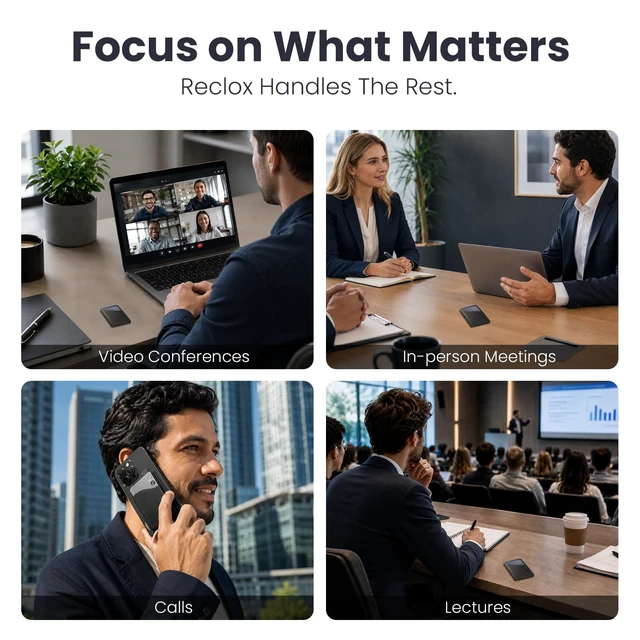 Alt view image 2 of 7 - AI Meeting Voice Recorder, AI Taking Device and Meeting Recorder 64GB Audio Recorder with AI Noise Cancellation,154 Languages, Audio Recording Device for Interviews, Class Notes and Work