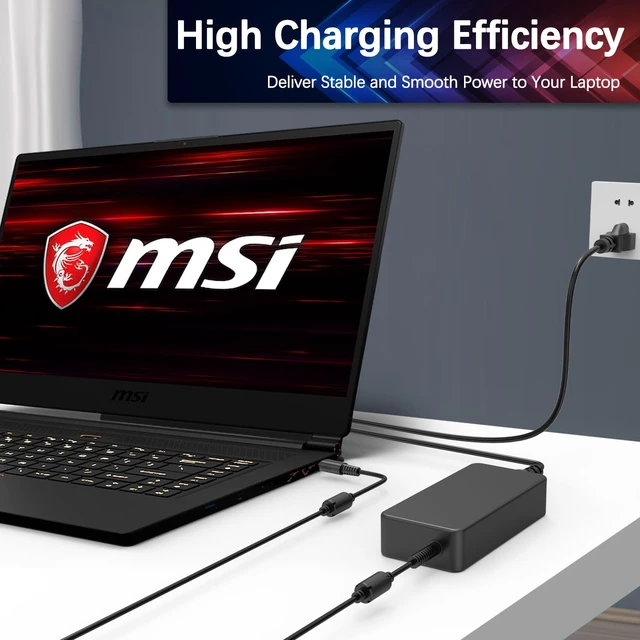 Alt view image 4 of 7 - 330W USB Tip AC Charger for MSI Raider GE68HX GE78 GE76 GE67 GE66 WE76 GE67HX Vector GP76 GP66 GP66HX Leopard Titan GT77 Laptop Power Supply Adapter Cord