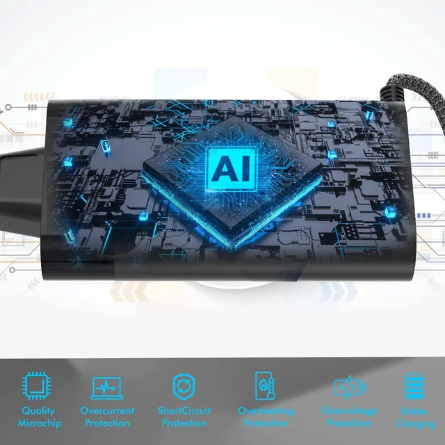 Alt view image 6 of 7 - 330W 19.5V 16.92A GaN AC Charger for Dell G16 7630 7620 G15 Alienwar X51 X17 R1 R2 M17 R3 R4 M18x R1 R2 R3 Area-51m R1 R2 ADP-330AB D DA330PM111 DA330PM190 LA330PM190 Laptop Power Supply Cord