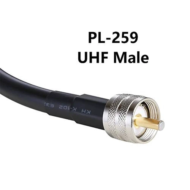 Alt view image 7 of 7 - 1ft UHF CB Coax Cable - 2PCS, KMR195 PL259 Male to Male Coaxial Cable Low Loss UHF Cable CB Coax Cable for HAM Radio, VHF Radio, SWR Meter, Antenna Analyzer