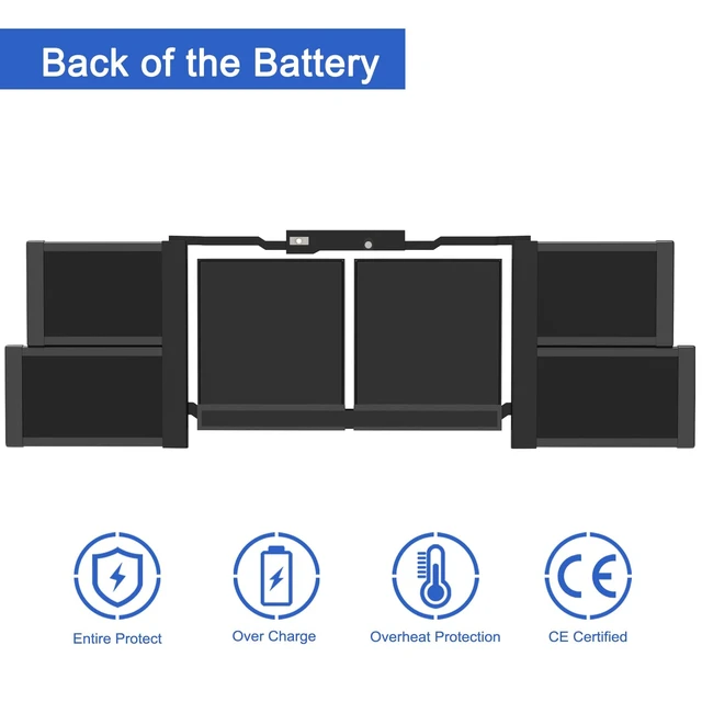 Alt view image 6 of 6 - A2113 A2141 Battery Compatible with MacBook Pro 16 A2141 2019 2020 11.36V 99.8Wh 8790mAh EMC 3347 MVVJ2xx/A,MVVK2xx/A,MVVL2xx/A,MVVM2xx/A
